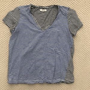 Madewell blue and black striped tee, Large
